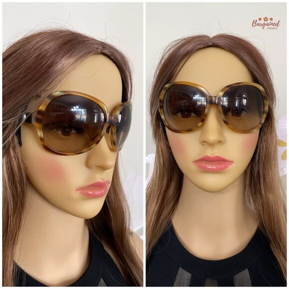 Authentic CHANEL Brown Frame Brown Tint White Pearl Sunglasses 5141-H main image 10